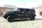 HUMMER H2 schwarz MATT 22 Zoll Leder Sidepipes LAUT