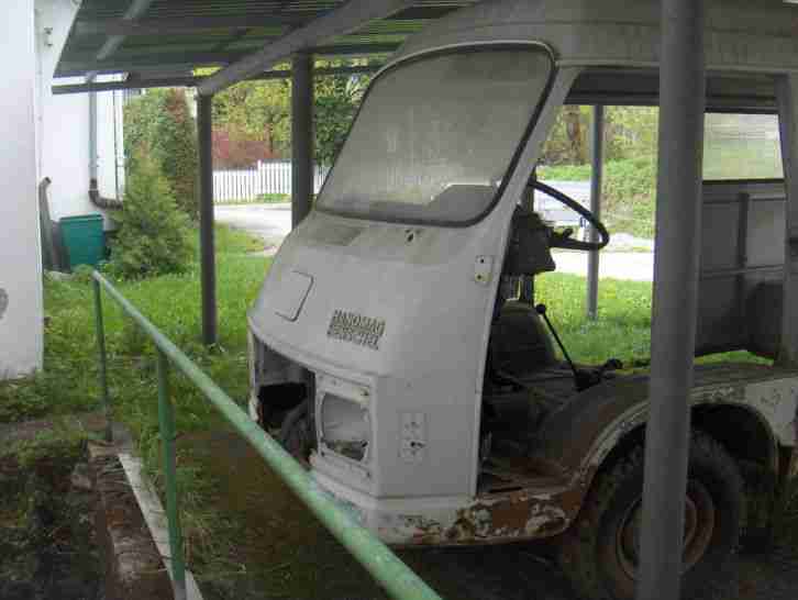 Hanomag Oldtimer Karosserie mit Motor, Achsen, Rädern, Armaturentafel