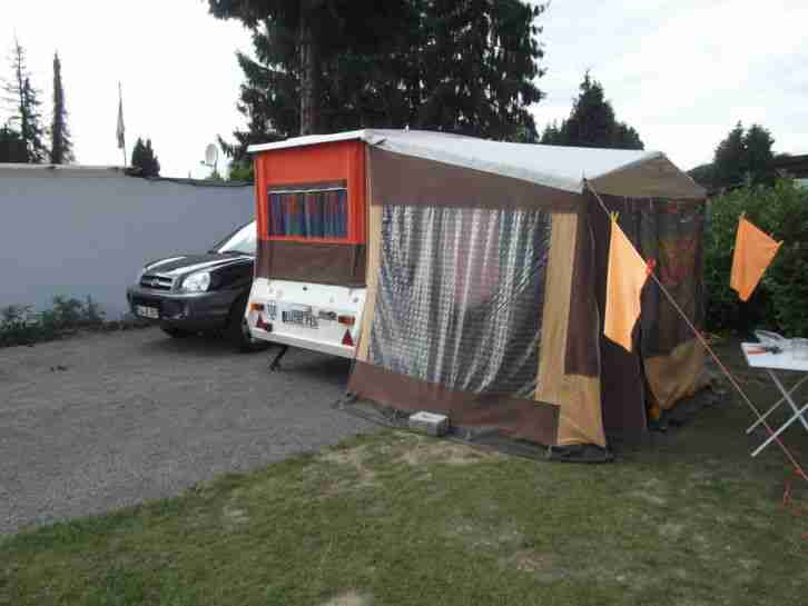 Herbstangebot!!Paradiso Faltcaravan 1979,Tüv 5.16,100er Zulassung,großes Vorzelt