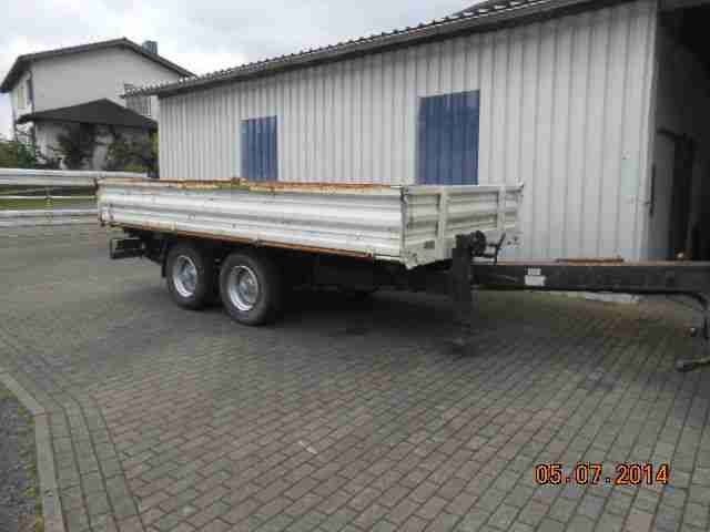 Hoffmann Kipper Anhänger Tandem Tieflader Kipper mit TÜV Dreiseitenkipper