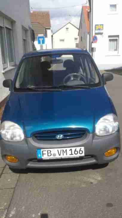 Hyundai-Atos 1,0 L von Juni 1999, 40KW, TÜV und ASU Jan. 2016, azurblau,