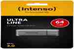 Intenso USB Stick 64GB Speicherstick Ultra Line silber