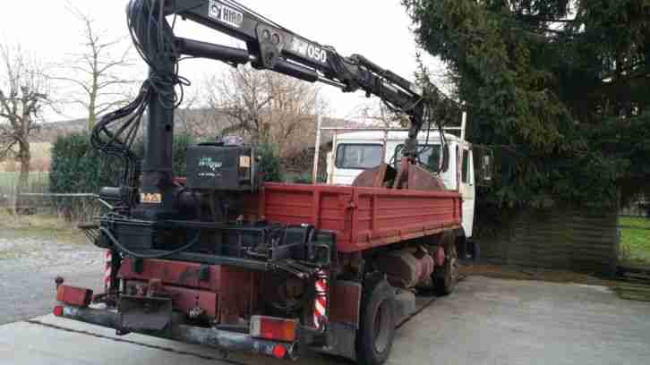 Iveco,Magirus,Kranwagen,Bagger,Kran,LKW Kipper 2seiten Kipper