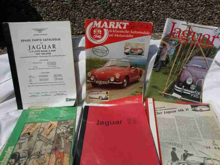 Jaguar MK II 2 verschiedene Literatur Reparaturanweisung