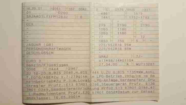 Jaguar S Type Gasanlage 35L