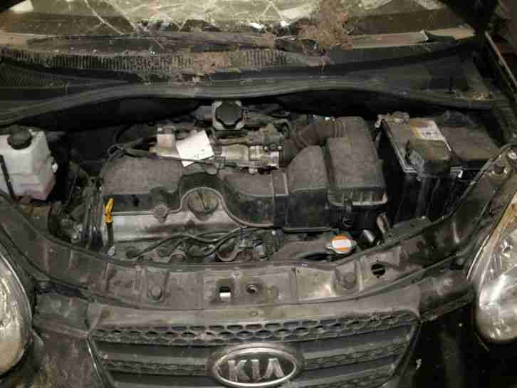 KIA PICANTO Schwarz, 48 KW 2009 Unfallauto