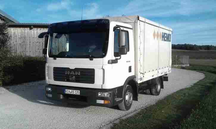 LKW MAN TGL 8.150, 7, 5 to, Pritsche und Plane