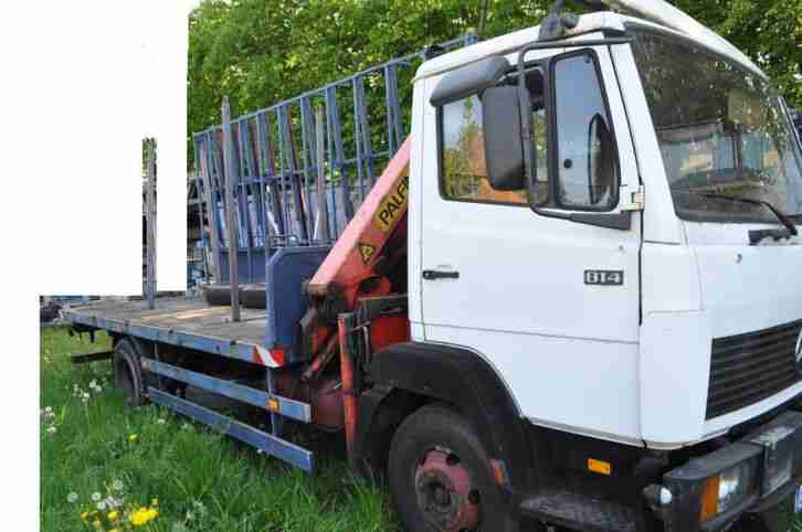 LKW Mercedes Benz 814 Glasreff Ladekran Palfinger MB814