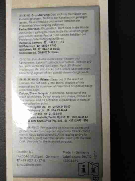 Lackstift-Set für Mercedes-Benz