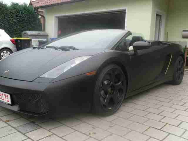 Lamborghini Gallardo Spyder E Gear Mattschwarz Foliert
