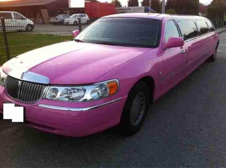 Lincoln Town Car 120 inch Stretch Limousine LPG Autogas Pink 9 Sitzer Limo