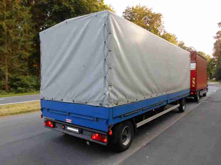 Lkw Anhänger ,Tieflader, Obermeier ZP 80 , 8000 Kg, Pritsche, Plane