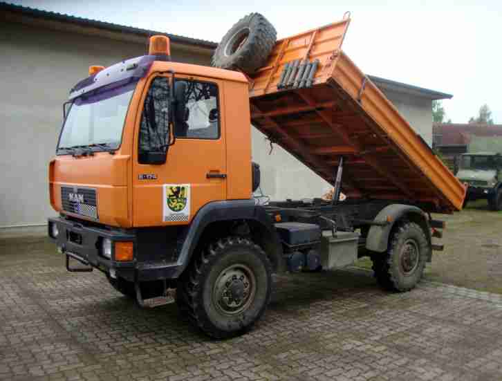 MAN 8.174 ALLRAD 3 s.Meiller Kipper, 4x4, EZ: 04 2000, 262 tkm, 1.Hand, 2xAHK
