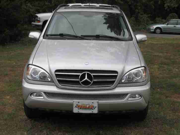 MERCEDES BENZ ML500 2004 SILBERMETILLAC LEDER GRAU