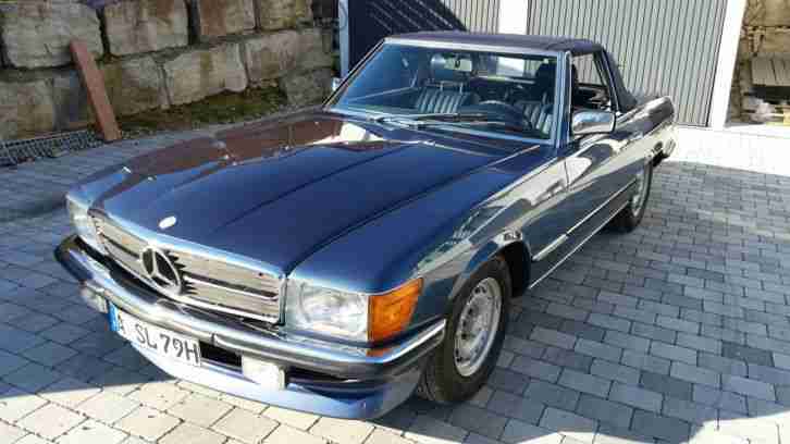 MERCEDES W107 280SL 1983 BLAU DEUTSCHES FAHRZEUG AUTOMATIK, KLIMA,SITZHEIZUNG