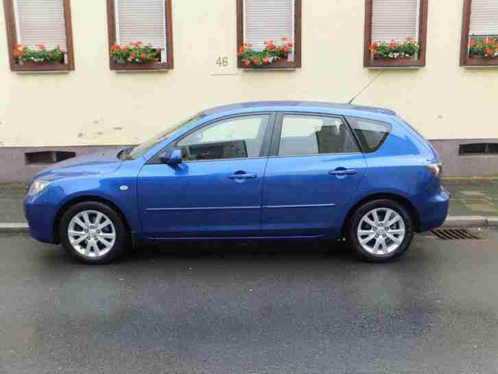 Mazda 3,blau, 1. Hd, unfallfrei, sehr gepflegt, HU neu, Auto Privat