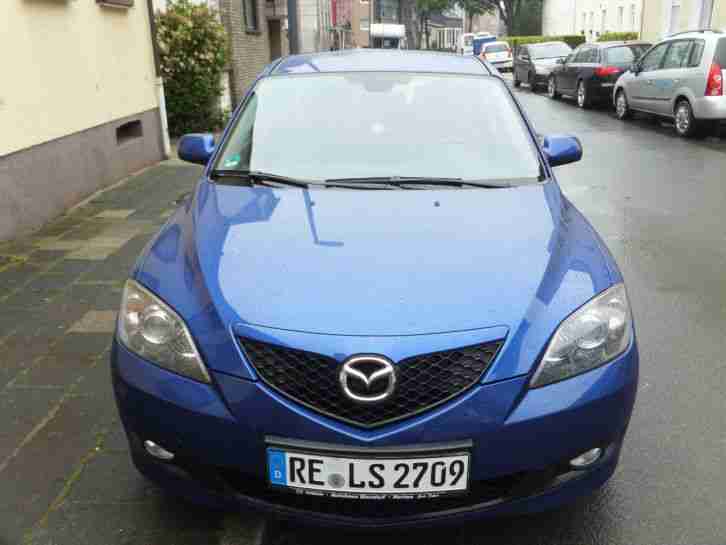 Mazda 3,blau, 1. Hd, unfallfrei, sehr gepflegt, HU neu, Auto Privat