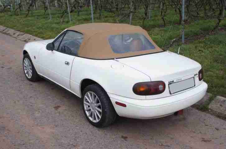 Mazda MX-5 16V weiss Sondermodell Leder selten Bj. 95 TÜV / AU Sept. 2019