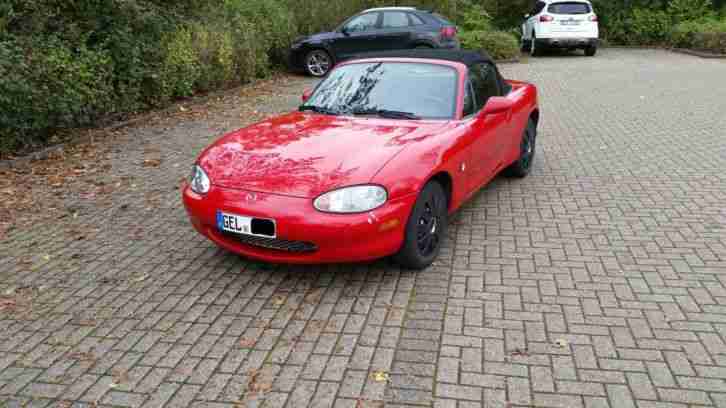 Mazda MX5 in Rot, 1,6 L, 110 PS, TÜV/AU 05/2015, lesen !!!!!