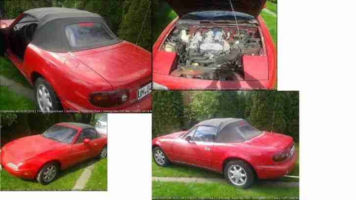 Mazda Miata MX 5, 1991, 85kW, Bastlerfahrzeug oder Teilespender