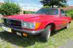 Mercedes 450 SL, Bj. 77, Rot Schwarz, aus