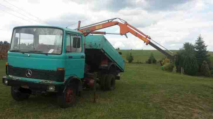 Mercedes Benz LKW Transporter Kipper mit Kran Diesel