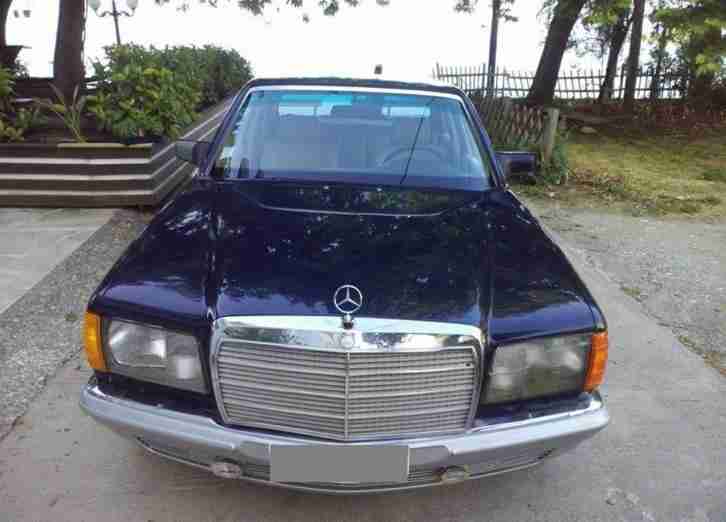 Mercedes Benz w126 280 SE blau Oldtimer Leder beige gepflegt Automatik Klima