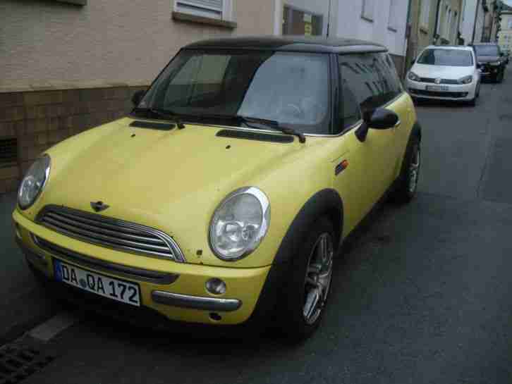 Mini Cooper Bj 2003 Tüv neu scheckheft Alufelgen gelb Ledersitze