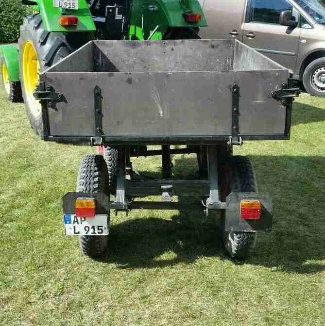 Multicar Anhänger, Zweiachser, Kipper, 1 Tonner, Traktorhänger,