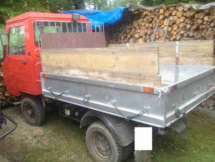 Multicar mit Planenaufbau Kabine frisch lackiert