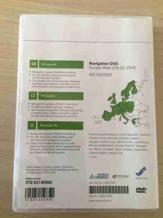 Navigation DVD Europa West (Cw 22/2014)