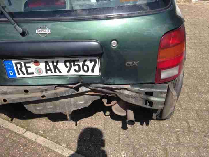 Nissan Micra 03/97 Heckschaden, TÜV bis 12/16, 130.000 KM