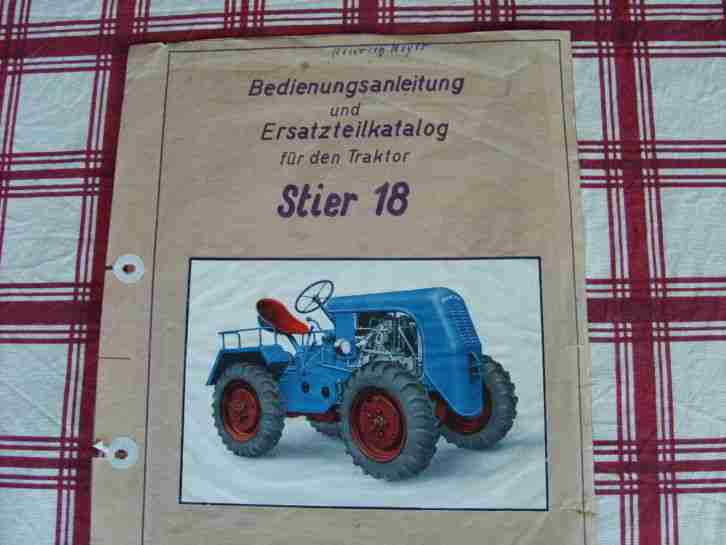 Nordtrak Stier 18 originales Deckblatt von 1952