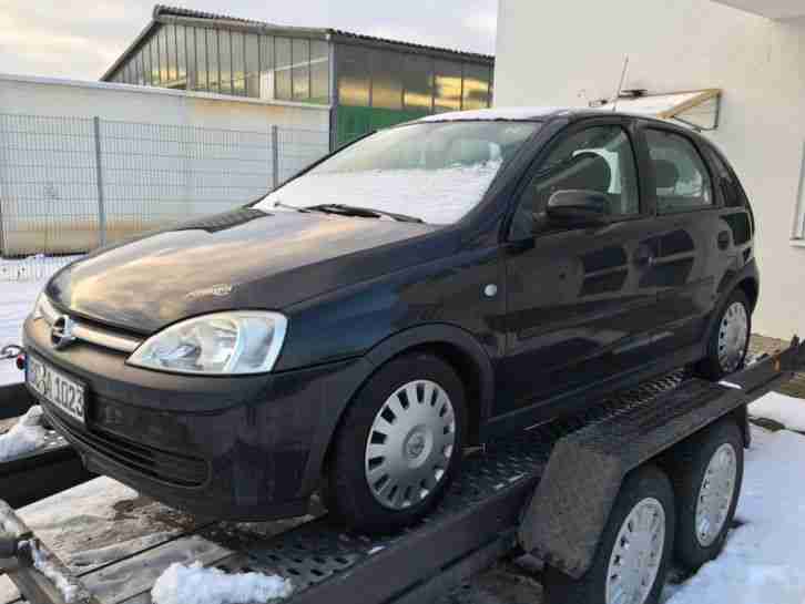 OPEL CORSA C MODEL 1.2 LITER BENZINER / SCHWARZ / KLIMA / SERVO / UNFALL FREI !!