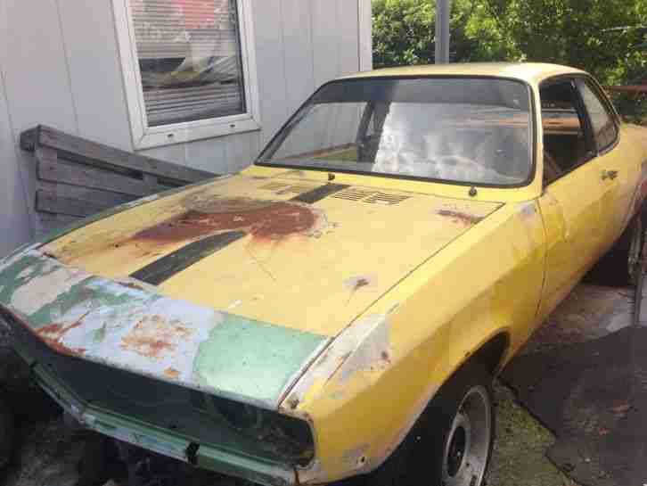 OPEL MANTA A BJ 1975 Oldtimer RARE ROHKAROSSE MIT BRIEF