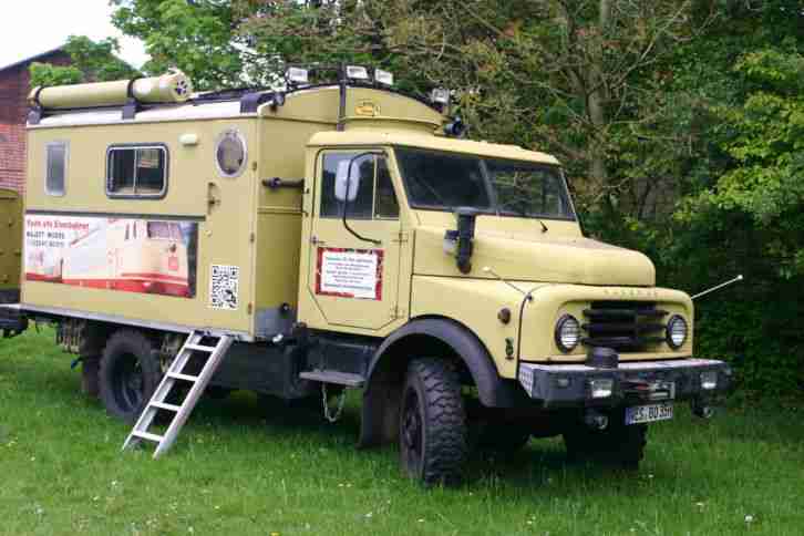 Oldtimer Hanomag AL 28 als Wohnmobil Bj 1968 Winde Kran hochgebaut verlängert H