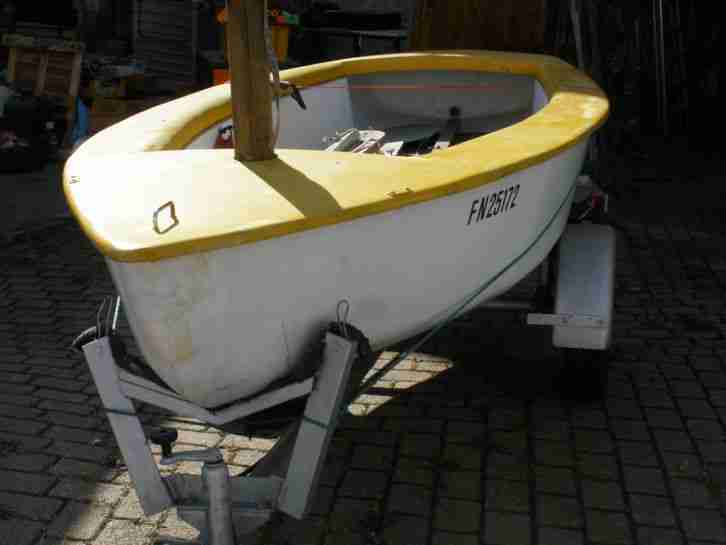 Oldtimer Segeljolle m.Trailer, BJ 1966, segelfertig, scheinfrei Bodenseezul, TÜV