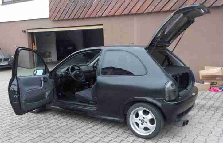 Opel Corsa B 1.4 Bj.1998 *nur 114.500 km* HU 01/2017 Schwarz Seidenmatt