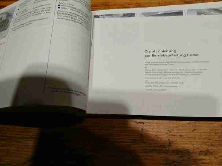 Opel Corsa Bedienunganleitung