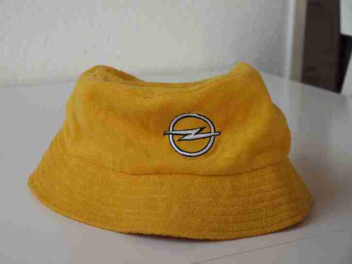 Opel Mütze Hut 100% Cotten gelb one size fits all selten Sammler und oder Nutzer