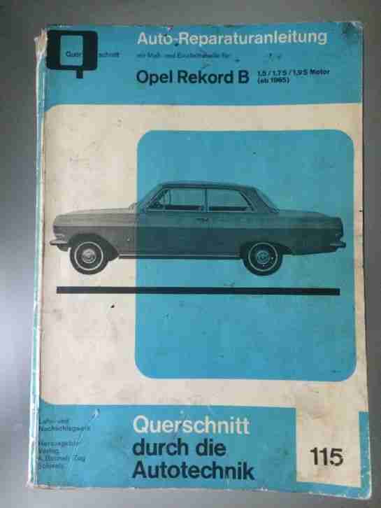Opel Rekord B Werkstatthandbuch Ab Bj.65