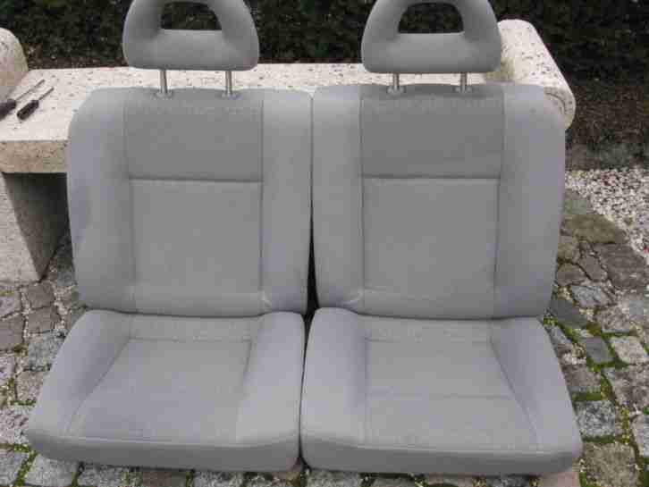 Orginal, Seat Arosa VW LUPO : Rücksitzbank in grau mit Kopfstützen
