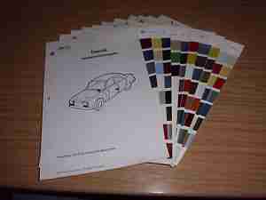 Original Farbkarten Glasurit, Autoserientöne, Oldtimer, HONDA, ab 1967