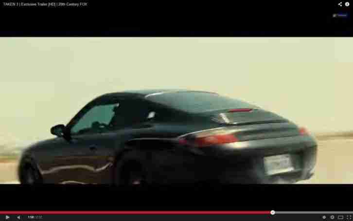 PORSCHE CARRERA 4, Bj:1999, ORIGINAL KINO FILM ( TAKEN 3 ) PORSCHE