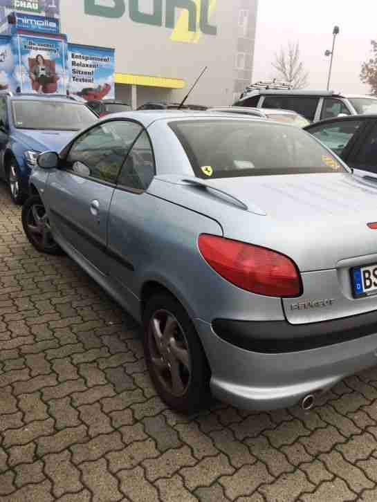 Peugeot 206 cc 1.Hd., TüV neu, 99.600 Km, Garagenwagen, Nichtraucher, Ledersitze