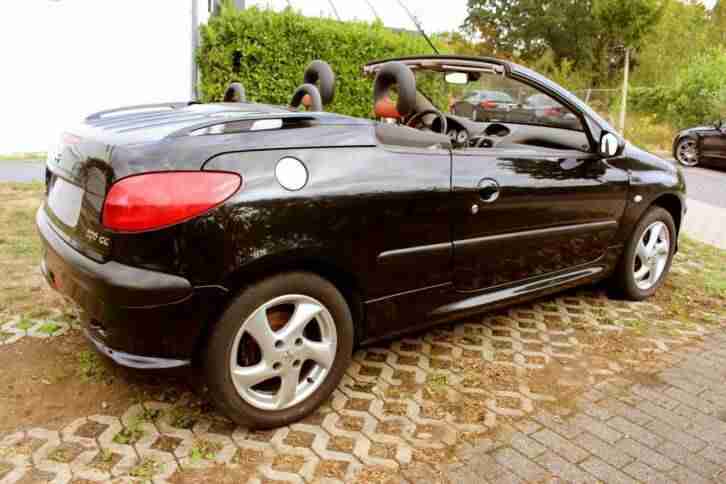 Peugeot 206cc Cabrio Automatik schwarz 80 kW 1,6 l EZL 12/02 + Winterräder