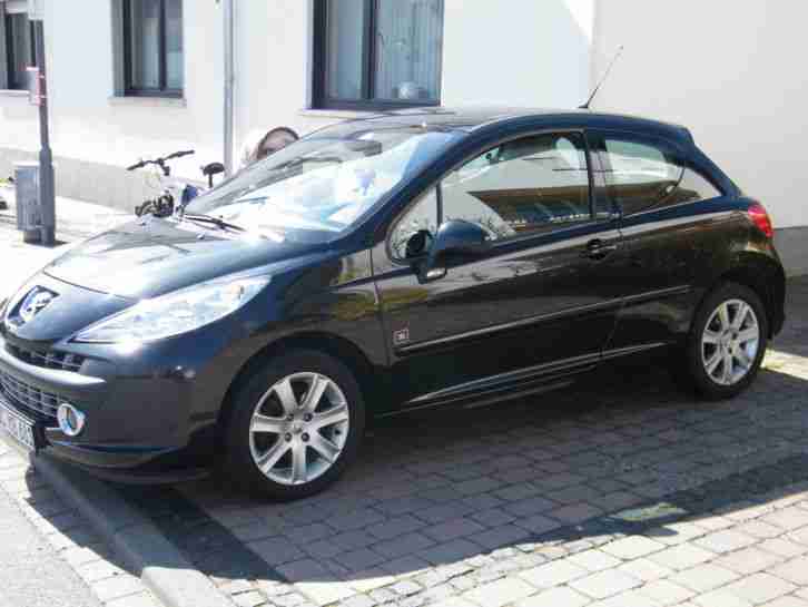 Peugeot 207 120 PS 16v vti Sport Bj2009 1.Hand Klimaautomatik Tempomat Alufegen