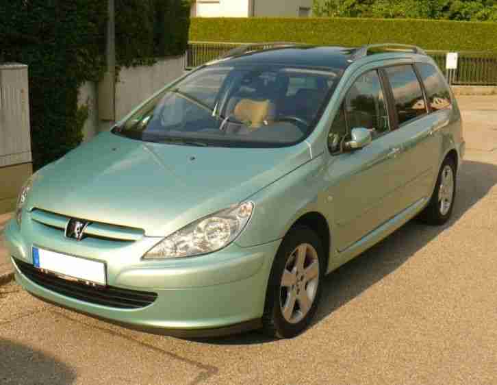 Peugeot 307 SW Premium - Benzin - 136 PS - 7 Sitzer - grün metallic - TOP