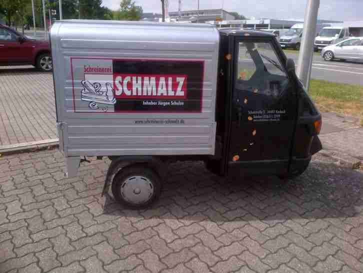 Piaggio Ape 50, Kasten in schwarz silber, Erstzulassung 12 2007