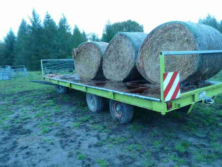 Plattformwagen, Ballenwagen, Anhänger, Tieflader